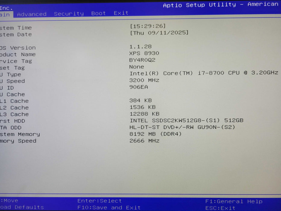 Dell XPS 8930 PC, i7-8700 3.2GHz 8GB DDR4 RAM, 512GB SSD, GTX 1070 8GB GPU _