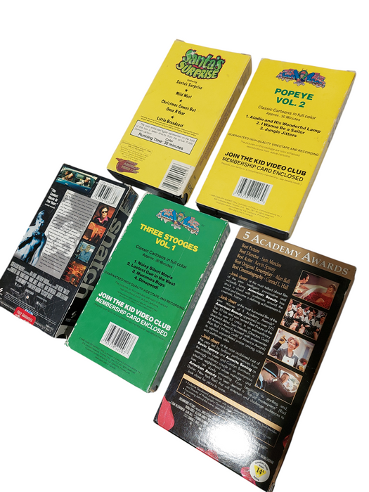 Bundle of 5 VHS movies  =