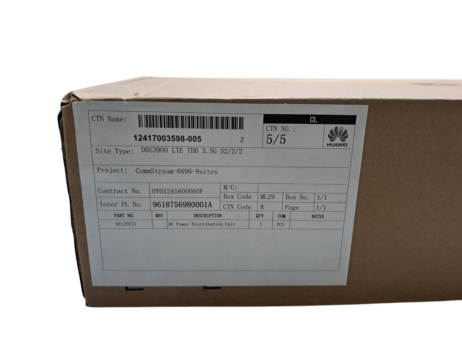 HUAWEI DC Power Distribution Model TD1MDCDU12B0 PN 02120731 (NEW) Q)