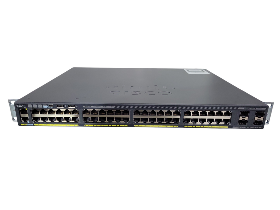 Cisco WS-C2960X-48FPS-L V07 | 48 Port Gigabit PoE+ 740W Switch | 4x SFP !