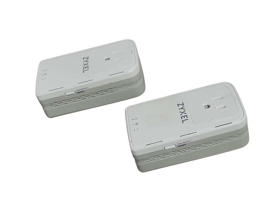Lot of 2x Zyxel Powerline PLA6456 Plug & Play Ethernet Internet Adapter _