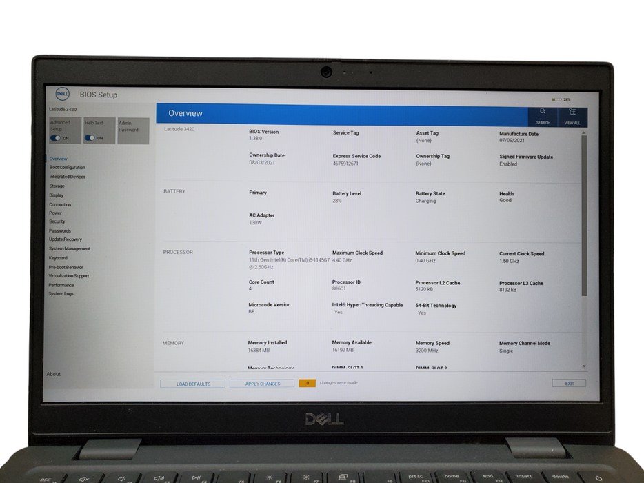 Dell Latitude 3420, i5-1145G7 2.6GHz, 16GB DDR4, 256GB SSD  Lap200