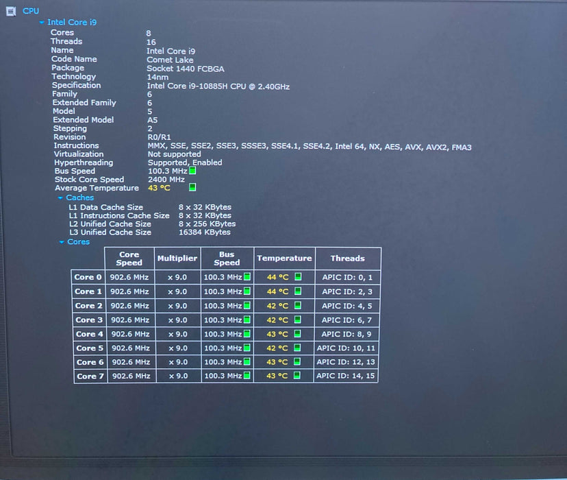 Lenovo T15g Gen 1 4K TOUCH OLED i9-10885H RTX2080 8GB GPU 32GB RAM 1TB SSD  Lap200