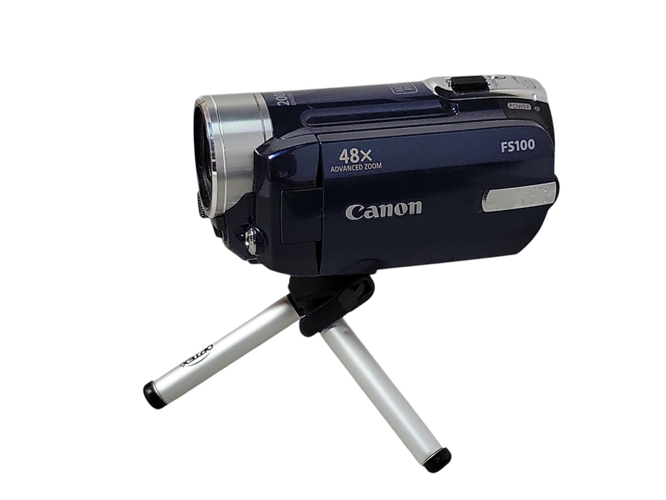 Canon FS100 Camcorder 48x Zoom 2000x Digital Zoom w/ Battery, READ _