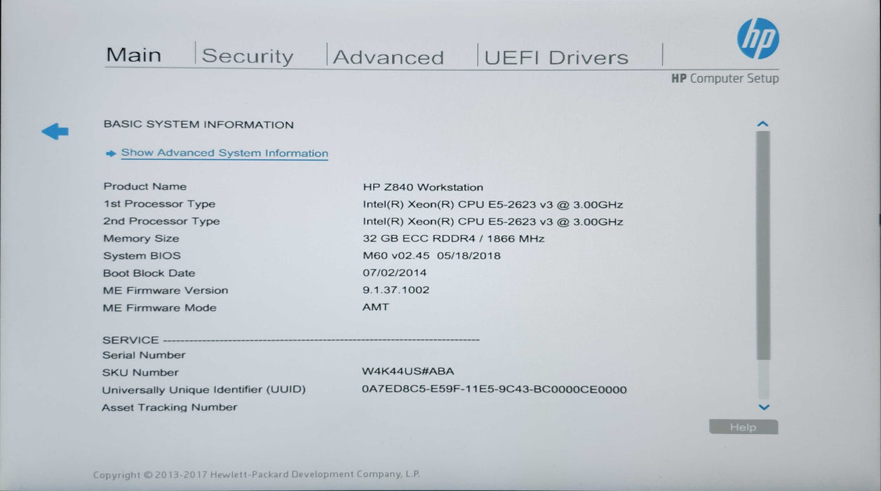 HP Z840 Workstation, 2x Xeon E5-2623v3, 32GB DDR4, P2000, No HDD,SAS2308-IR