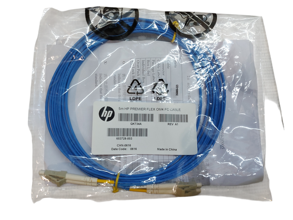 Lot 4x - HP Premier Flex OM4 Cable 5M Q