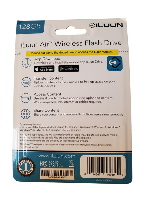 iluun air wireless flash drive 128gb usb 3.0