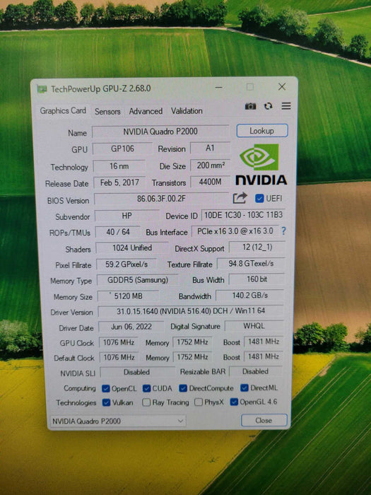 NVIDIA Quadro P2000 5GB GDDR5 Graphics Card, 4x DisplayPort !