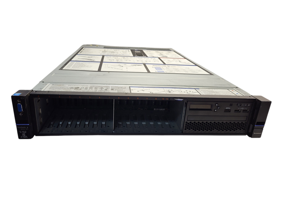 Lenovo System x3650 M5 2U 16x 2.5" 2x E5-2670 v3 32GB DDR4 M5210 2x PSU  $