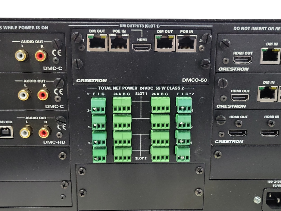 Crestron DM-MD8X8 8x8 Media Switcher 4x DMC-C, 1x DMCO-50, 2x DMC-HD, READ _