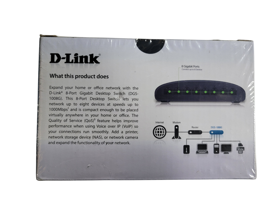 D-Link DGS-1008G 8-Port Gigabit Ethernet Switch