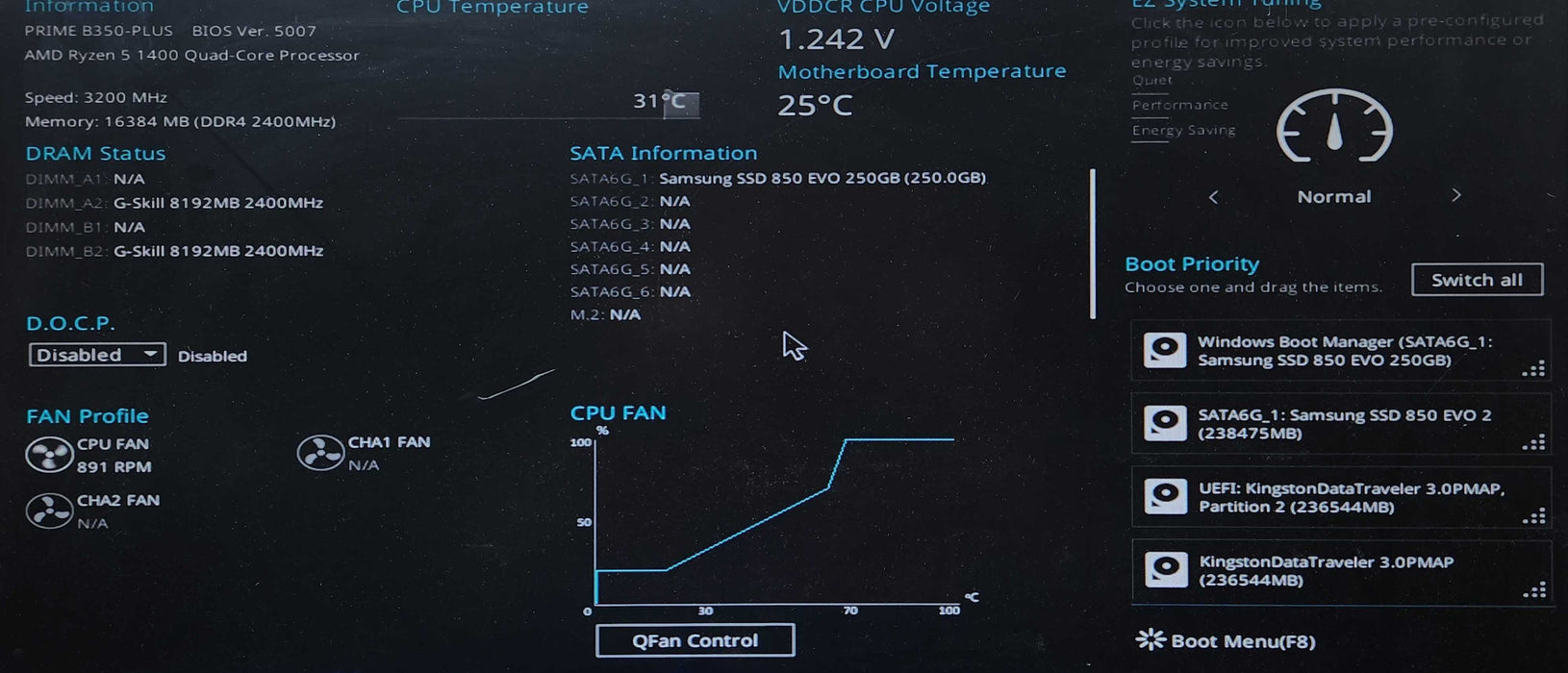 Custom PC Ryzen 5 1400|16GB DDR4 RAM|256GB SSD |RX570 4GB