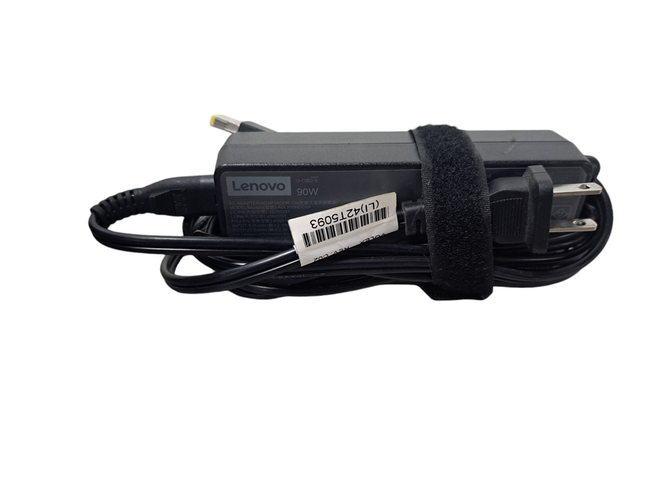 Genuine Lenovo Yellow Rectangular Tip Laptop/SFF Adapter 90W |20V| Q