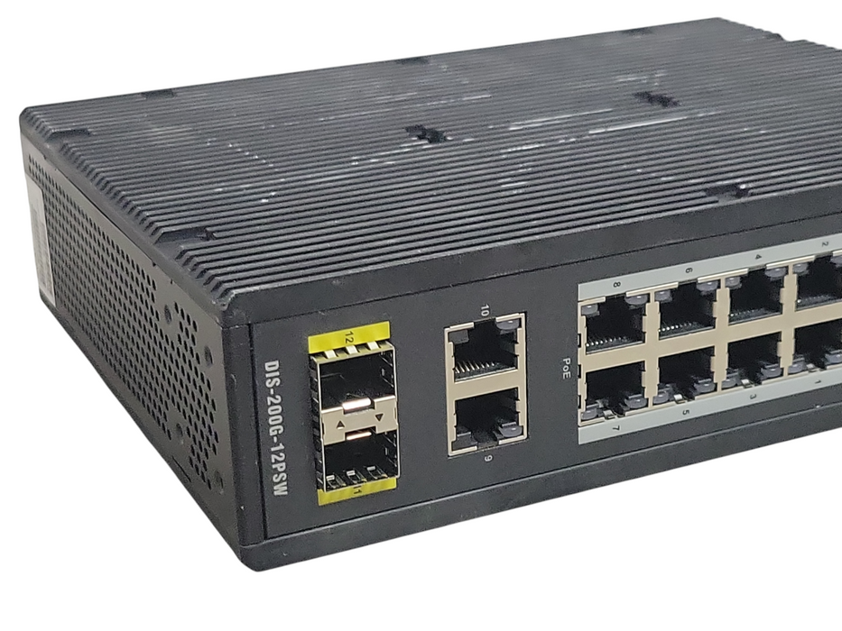 D-Link DIS-200G-12PS 12-Port Gigabit Smart Managed Industrial PoE Switch-24 _