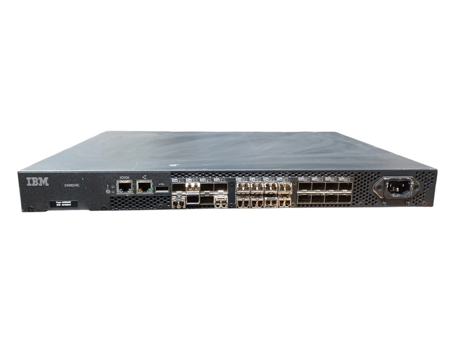 IBM 249824E 2498-B24/24E 8 Gb Fibre Channel Network Switch, 16 Ports Active