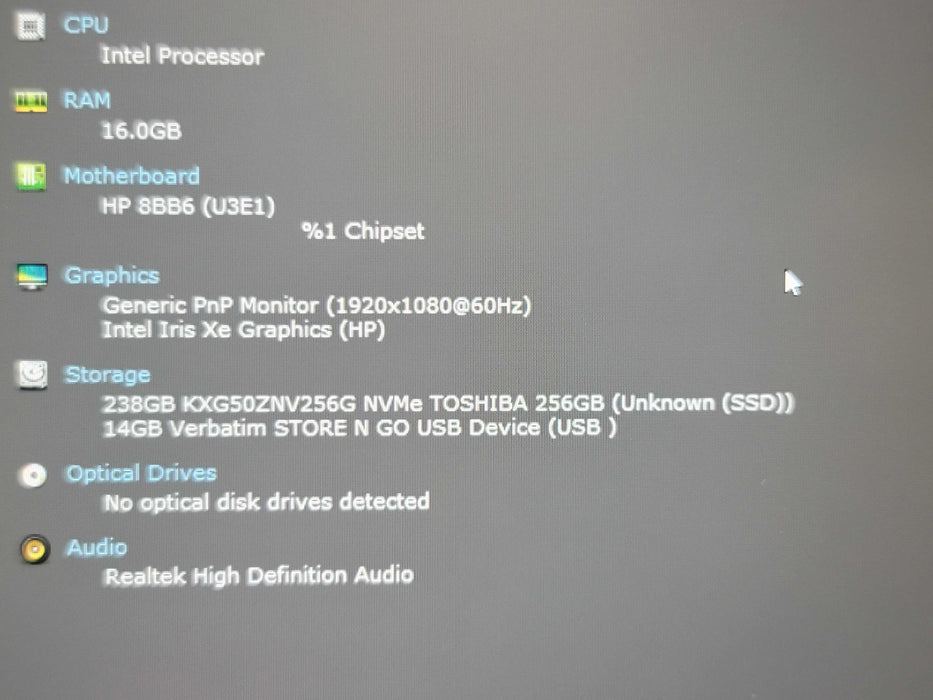 HP Laptop 15-fd0008ca i5-1335U 16GB RAM 256GB SSD READ β Lap200