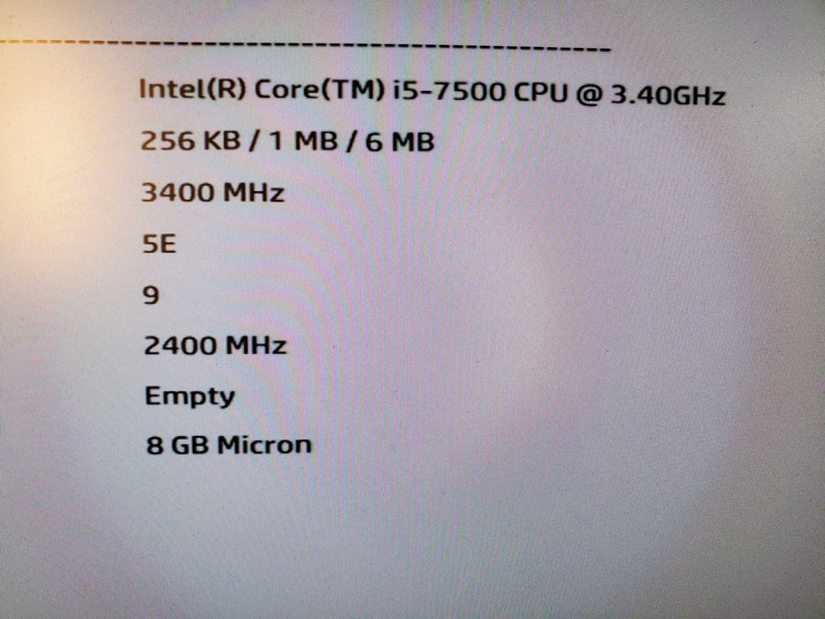 HP EliteDesk 400 G4 SFF I5-7500@3.4GHz 8GB RAM 200GB SSD NO OS