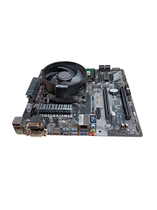 ASRock B450M Pro4 Motherboard AMD Ryzen 3 2200G 8GB DDR4 No I/O Shield