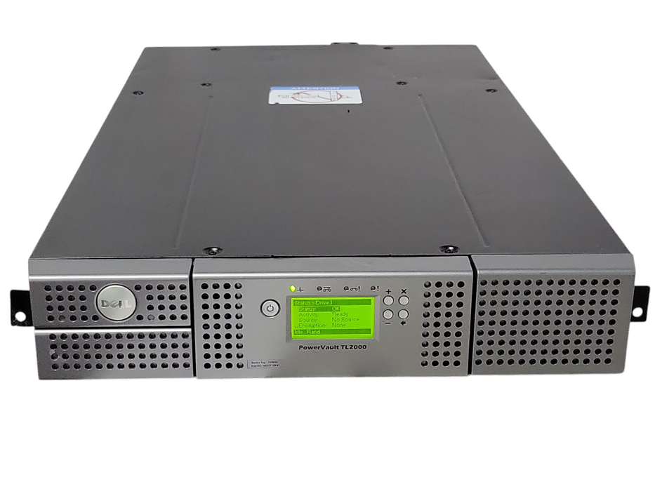 Dell PowerVault TL2000 2U 16-bay Tape Library w/ 2 x IBM LTO 6 SAS Drives _