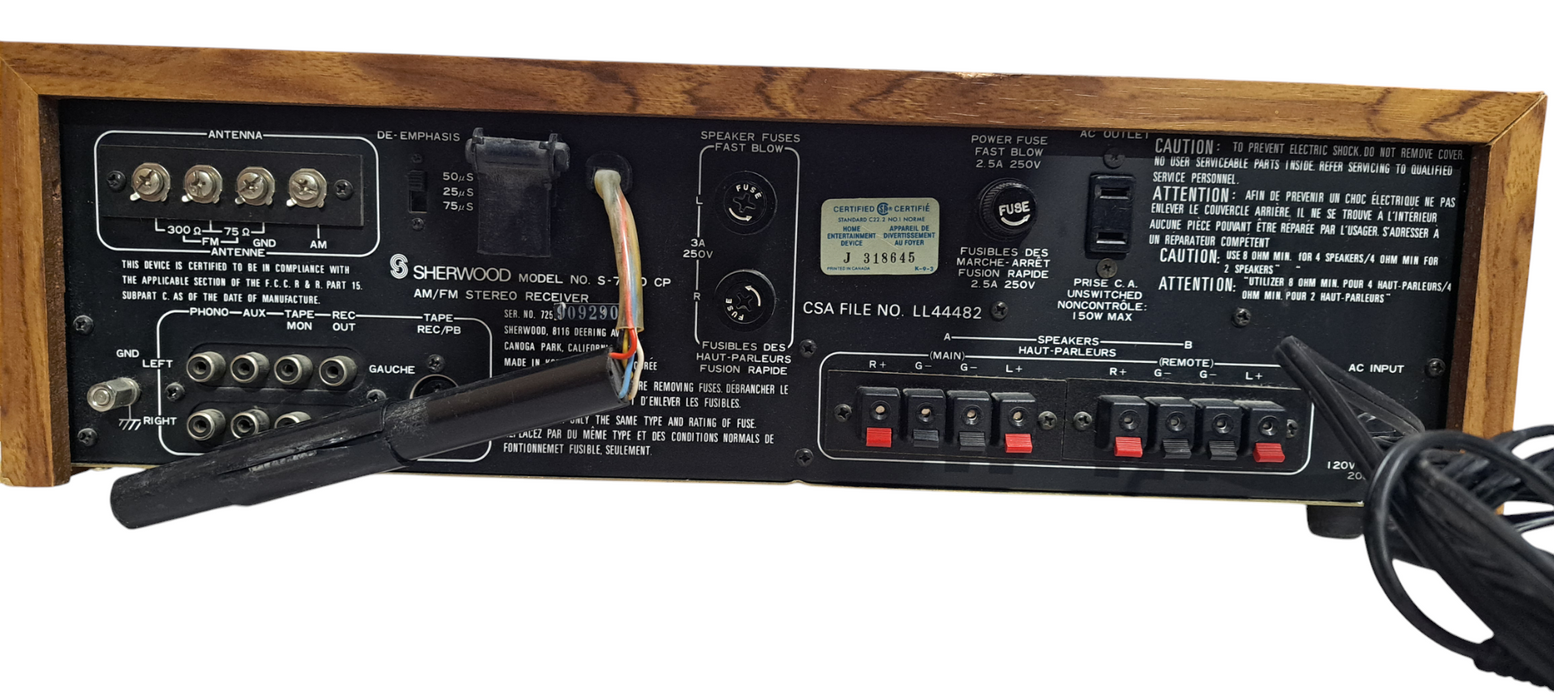 Vinatge Sherwood S-7250 CP Stereo Receiver| READ