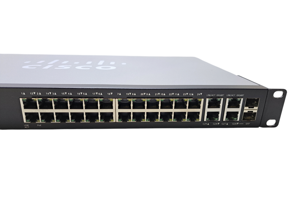 Cisco SG300-28PP-K9 V04 | 28-Port Gigabit PoE+ Managed Switch w/ 2x SFP
