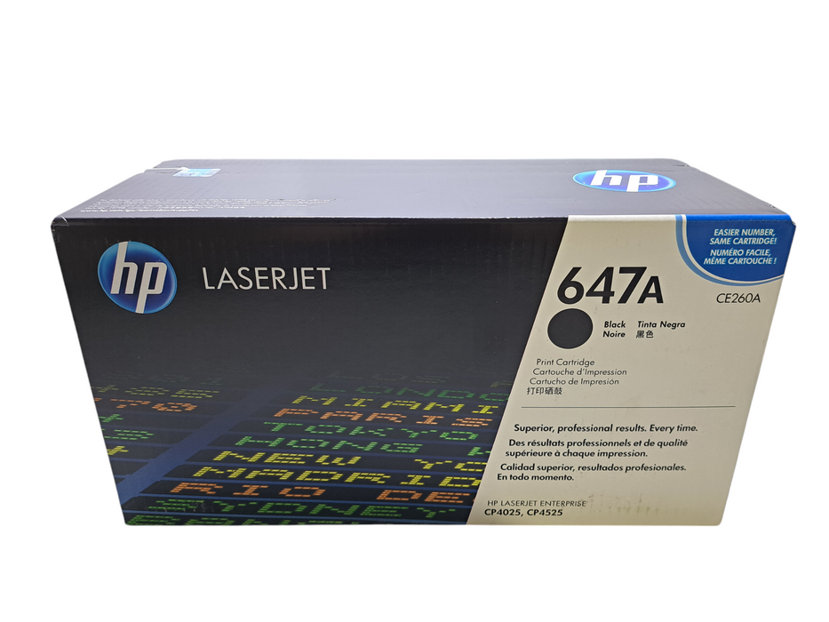 New | Genuine HP LaserJet 647A CE260A Black Toner Cartridge Q