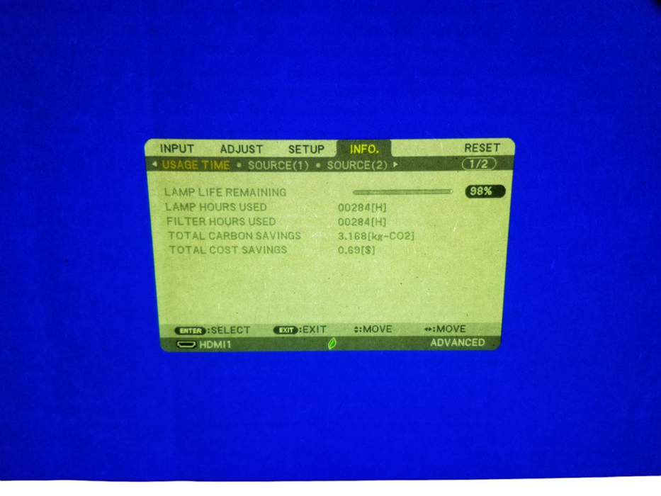 NEC NP-MC372W 3800 Lumen HDMI Projector 1280x800 / 284 Lamp Hours