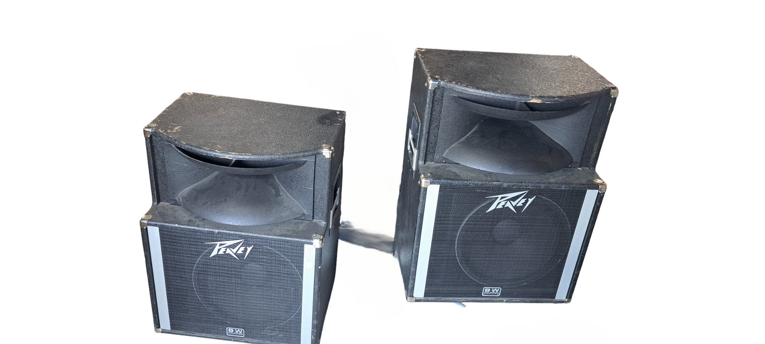 Pair of Vintage Peavey SP 2 Precision Transducer 2-Way Loudspeakers