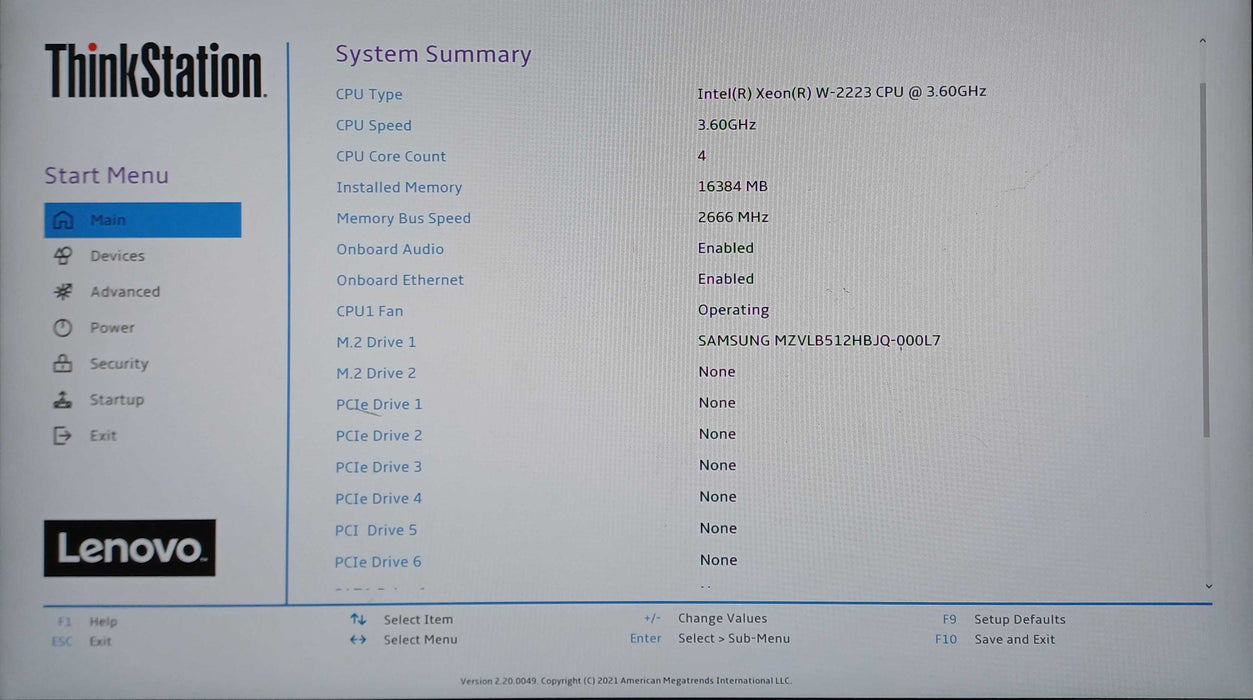 Lenovo ThinkStation P520, Xeon W-2223 3.60GHz, 16GB DDR4, 512GB NVMe, P2000