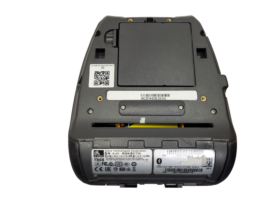 ZEBRA QLN420 BLUETOOTH MOBILE THERMAL PRINTER No AC $