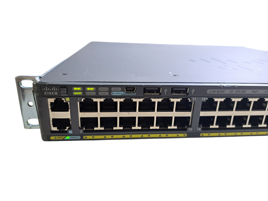Cisco WS-C2960X-48LPS-L V05 | 48-Port Gigabit PoE+ 370W Switch w/ 4x SFP