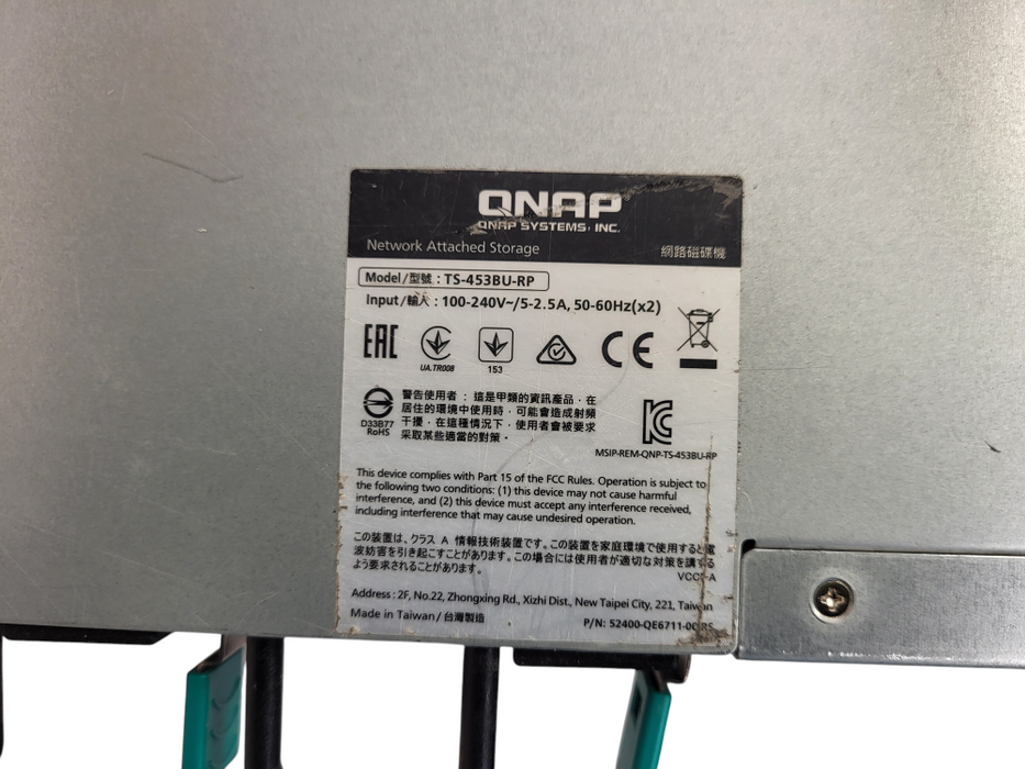 Qnap TS-453BU-RP 4 Bay Network NAS Enclosure 1x 3TB HDD $