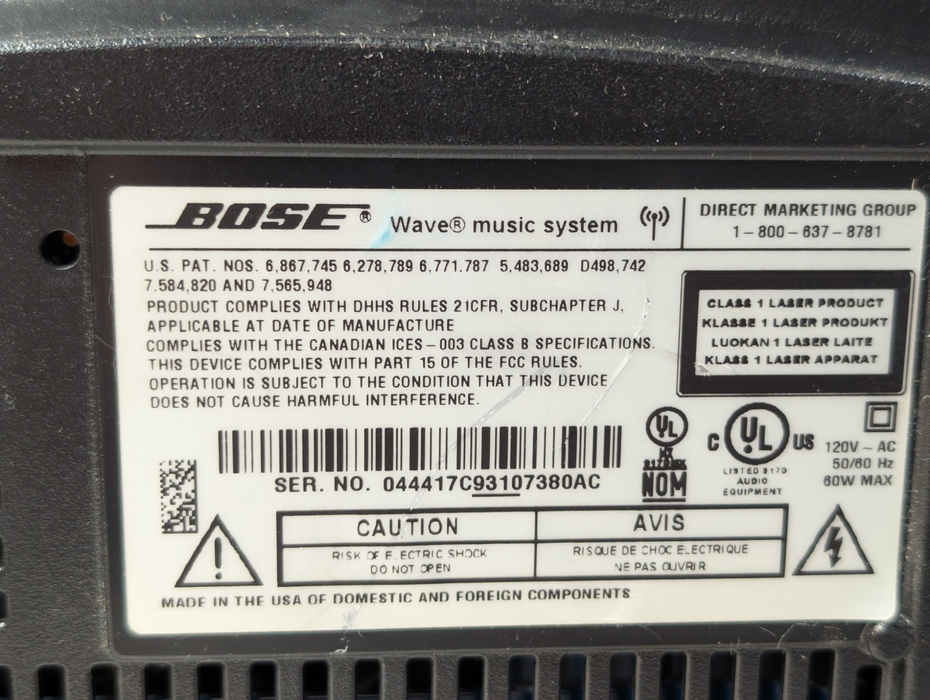 BOSE Wave Music system CD Radio Player  -