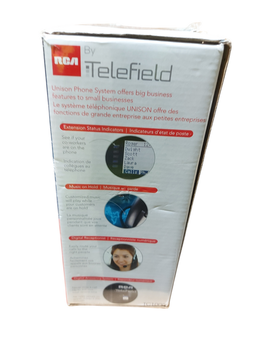 Lot 2x RCA Telefield TC1000 4-line Digital Office Desk Phone Base Station