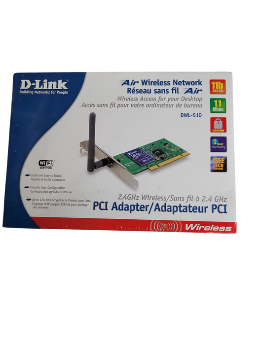 LOT 3x 2.4GHz Wireless LAN PCI Card DWL-510