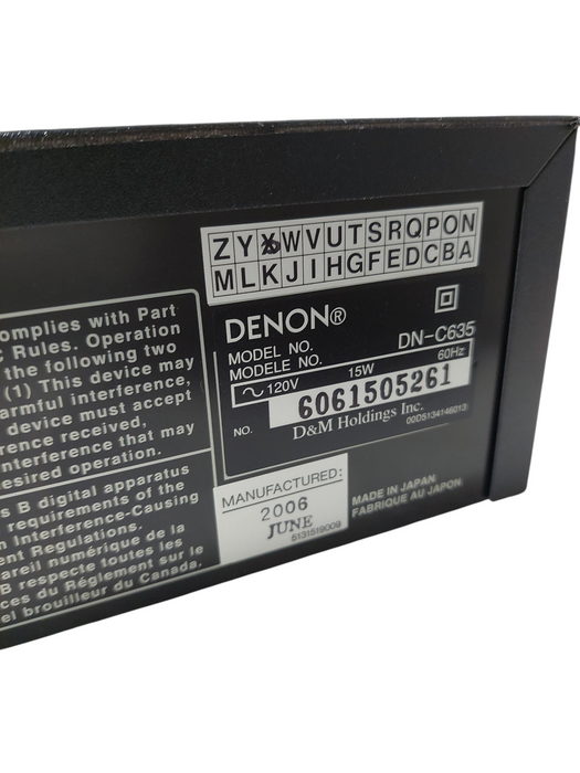 Denon Compact Disc / MP3 Player Model: DN-C635 =