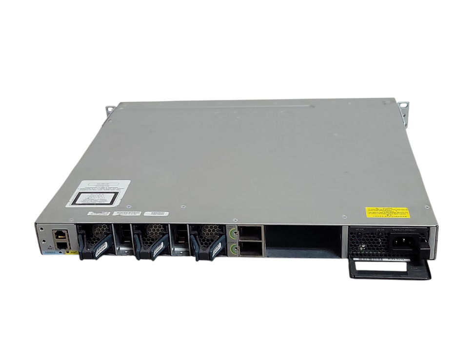 Cisco WS-C3850-48F-L 48 Port PoE+ Gigabit Switch w/ C3850-NM-2-10G, 1x PSU _