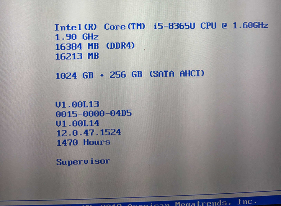 Panasonic ToughBook FZ-55 TOUCH i5-8365U 16GB 256SSD 1470Hrs.