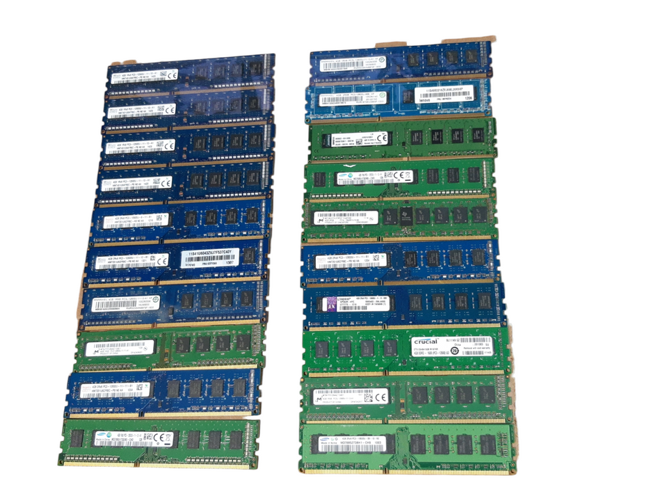 Lot of 40x, Assorted 4GB DDR3 Desktop RAM