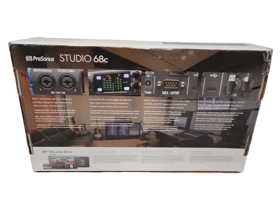 PreSonus Studio 68c USB-C Audio Interface 24-bit / 192 kHz 6x6 USB-C (NEW) %