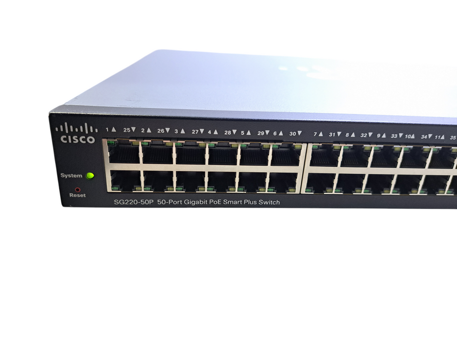 Cisco SG220-50P-K9 V02 | 50-Port Gigabit PoE Smart Plus Switch *No EARS*