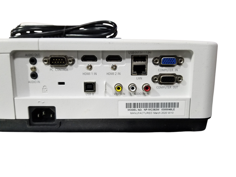 NEC NP-MC372W 3800 Lumen HDMI Projector 1280x800 / 284 Lamp Hours