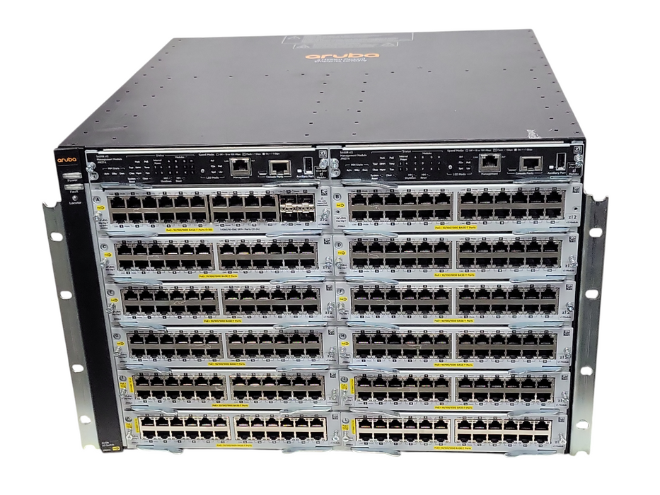 HPE Aruba 5412R zl2 J9851A 1000BASE-T PoE+ w/ 11x J9986A, 1x J9990A, 4x PSU _