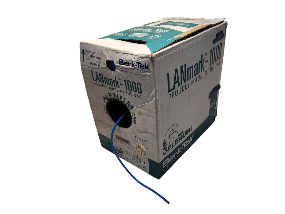 LANMARK-1000 Cat 6 U/UTP Cable, CMP, Blue 530ft left READ $