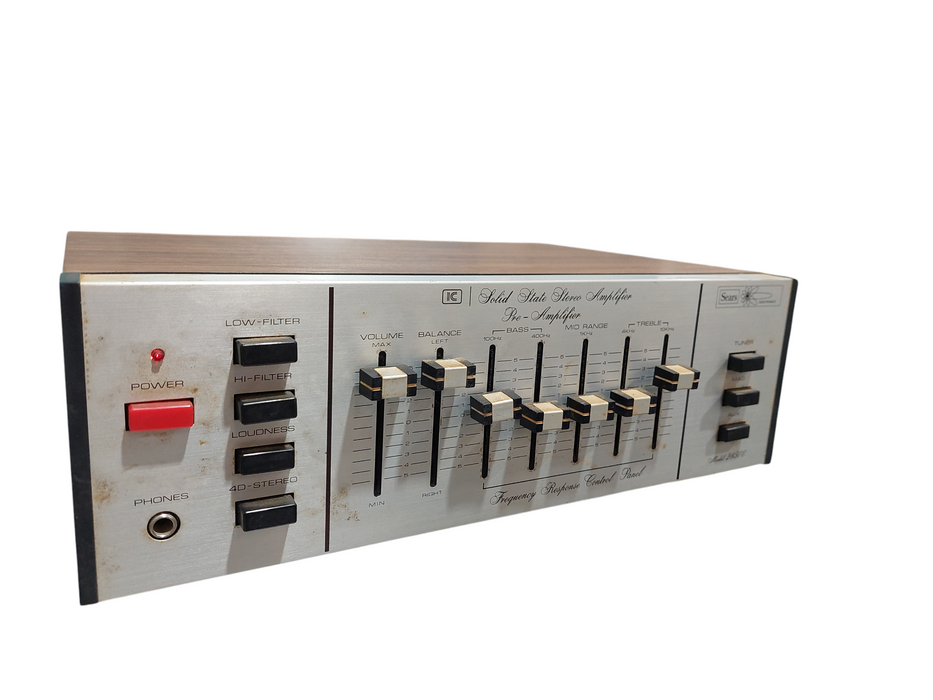 Vintage Sears Solid State Stereo Amplifier Pre-Amp Model: 28500  =