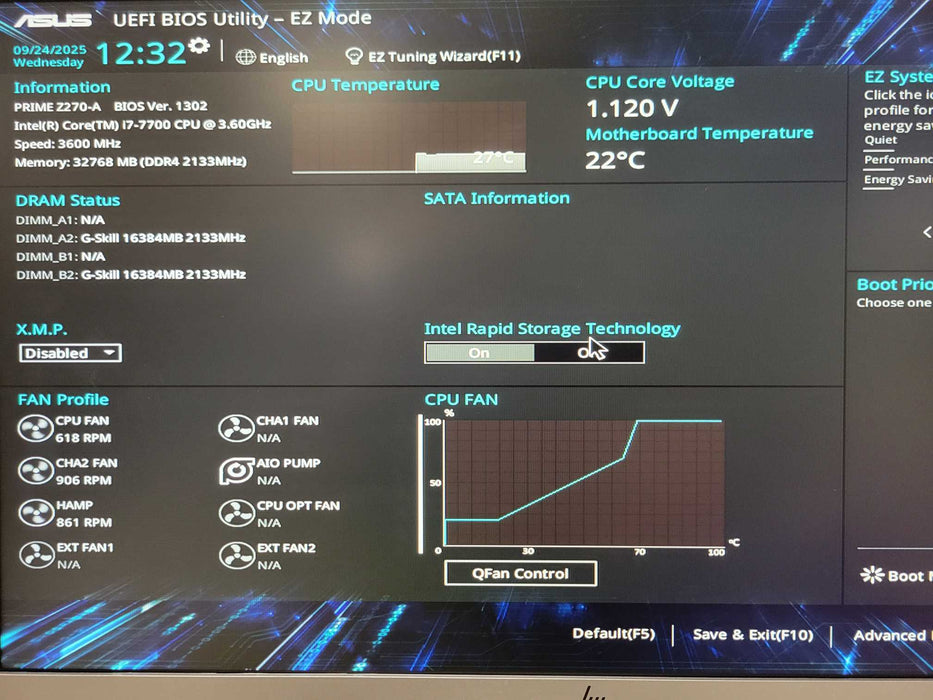 Custom/Asus Tower PC, Core I7-7700 3.60GHz, 32GB DDR4, 550W PSU, READ _