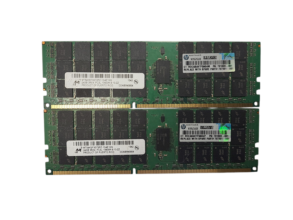 Lot of 2x Micron 24GB PC3L High profile Server RAM Q$