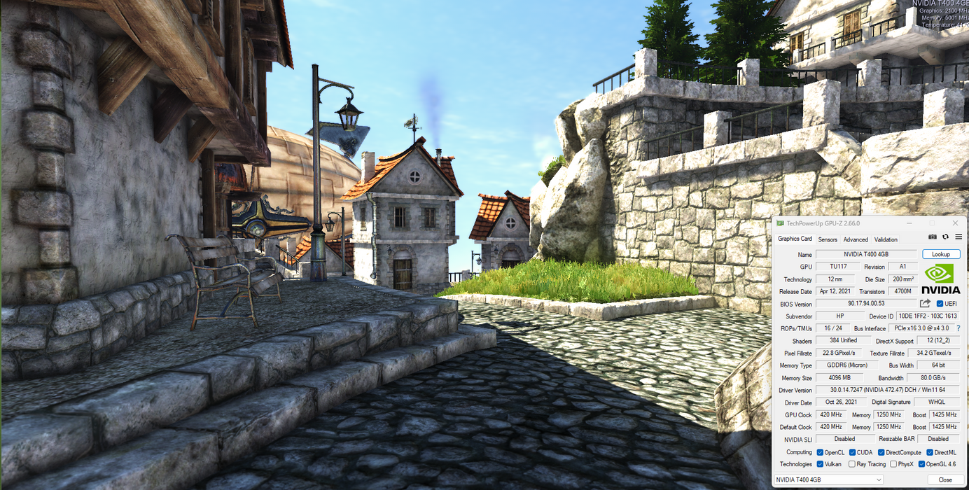 Nvidia T400 4GB GDDR6 3x Mini DP - Graphics Card Low Profile Q