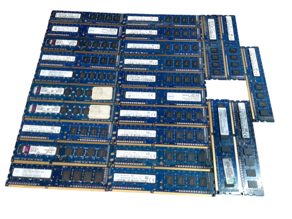 Lot of 100x Various brands DDR3 4GB, Desktop RAM