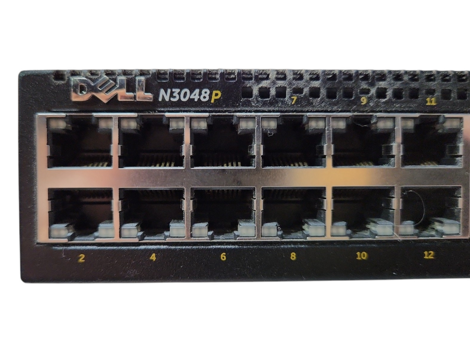 Dell N3048P, 48-Port Gigabit PoE+, 2x 10G SFP+ Managed Switch, 1x 1100W PSU